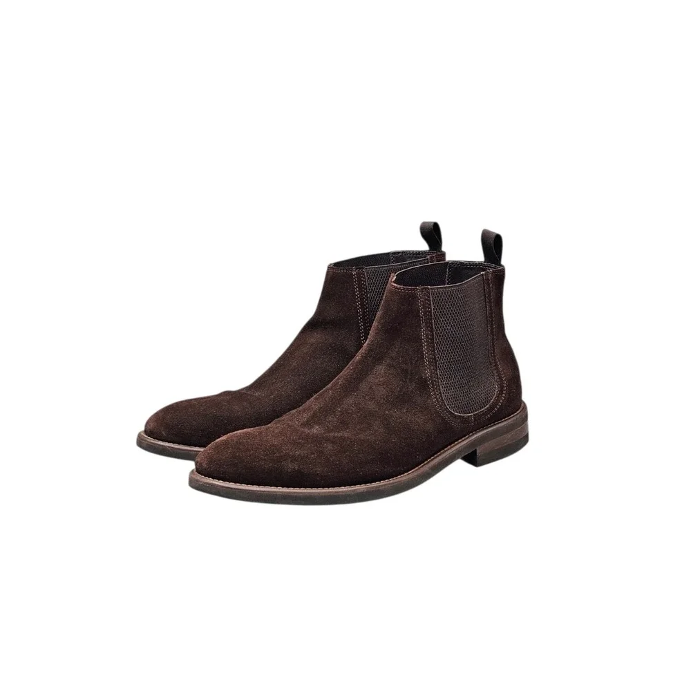 Florsheim Men's Size 10‎ EUC Royal Imperial Brown Suede Italy Made Chelsea Boots